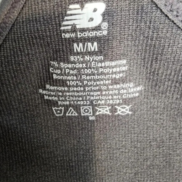 New Balance Gray Sports Bra - Picture 5 of 6